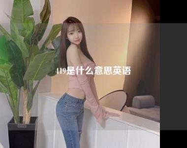 419是什么意思英语